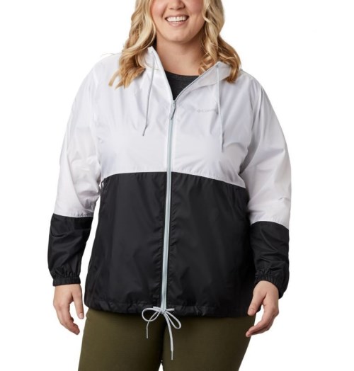 Women's Columbia Flash Forward Windbreaker Jackets White / Black | Plus Size CA-K4105